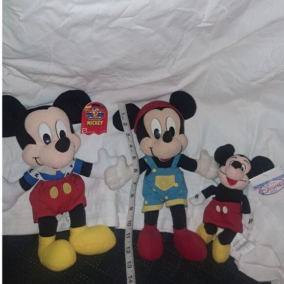 Adorable Mickey Mouse Plush- Two 12 inches and one is 8 inches Cuties! - Picture 2 of 8